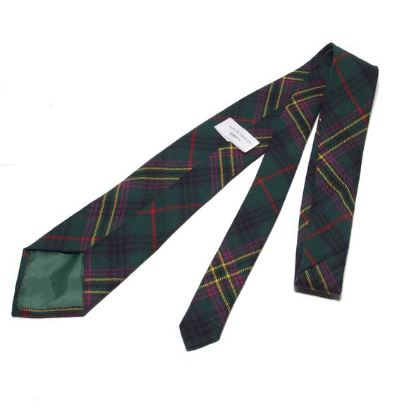 LOCHCARRON Plaid 100% Pure New Wool Tie 3.75" x 58" - Picture 4 of 5